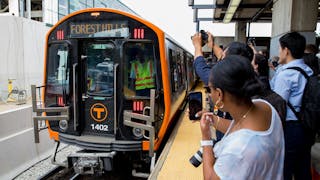 New Orange Line Car Debut From Governors Press Office