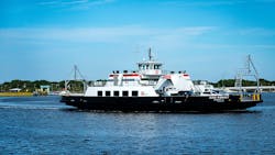The Jean Ribault is a car and passenger ferry that connects the north and south ends of Florida State.