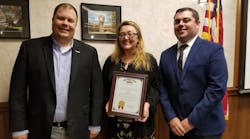 Ben Capelle, Lisa Colling, Brian Falkowski Receiving Auditor Of State Award With Distinction