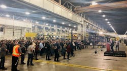 David Van der Wee, COO, Americas Region, Bombardier Transportation, made the announcement to the company&apos;s Thunder Bay workforce that the facility will build 36 additional BiLevel coaches for GO Transit service.