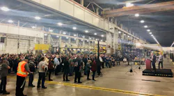 David Van der Wee, COO, Americas Region, Bombardier Transportation, made the announcement to the company's Thunder Bay workforce that the facility will build 36 additional BiLevel coaches for GO Transit service.