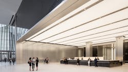 The 3 WTC lobby will be accessible from the main transport hub.