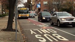 The MBTA&rsquo;s Broadway Bus Lane project resulted in transit travel time savings of 20-30 percent, approximately six minutes.