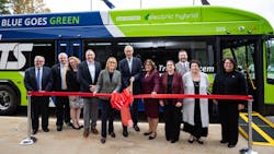Nashua Transit System and BAE Systems held a ribbon cutting ceremony for two new electric hybrid buses. Nashua Transit System and BAE Systems held a ribbon cutting ceremony for two new electric hybrid buses.