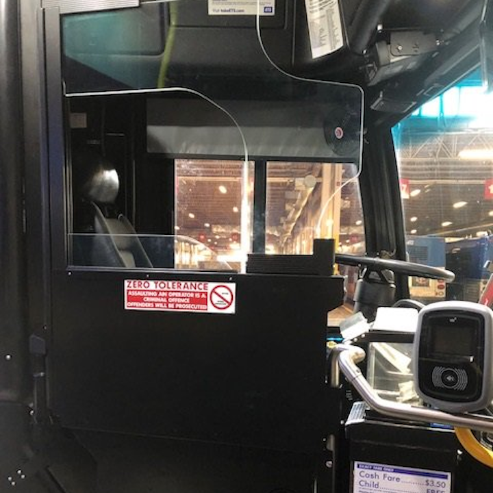 Edmonton Transit Service Installing Retractable Driver Shields On