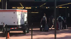 A staged generator outside BART's Lafayette Station.