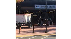 A staged generator outside BART&apos;s Lafayette Station.