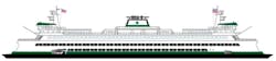 Rendering of the M/V Puyallup, one of the three Jumbo Mark II class ferries. Rendering of the M/V Puyallup, one of the three Jumbo Mark II class ferries.