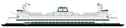 Rendering of the M/V Puyallup, one of the three Jumbo Mark II class ferries.
