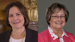 Left, Nora Slawik will step down as Metropolitan Council Chair on Nov. 15; right, Met Council Vice Chair Molly Cummings will step into the role of Interim Chair of the council.