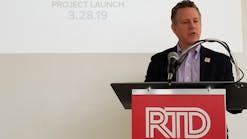 Dave Genova speaks during a event to launch the Route 15/15L improvement project.