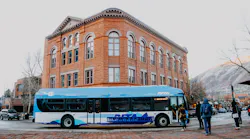 One of eight new battery-electric buses in operation on RFTA's system.