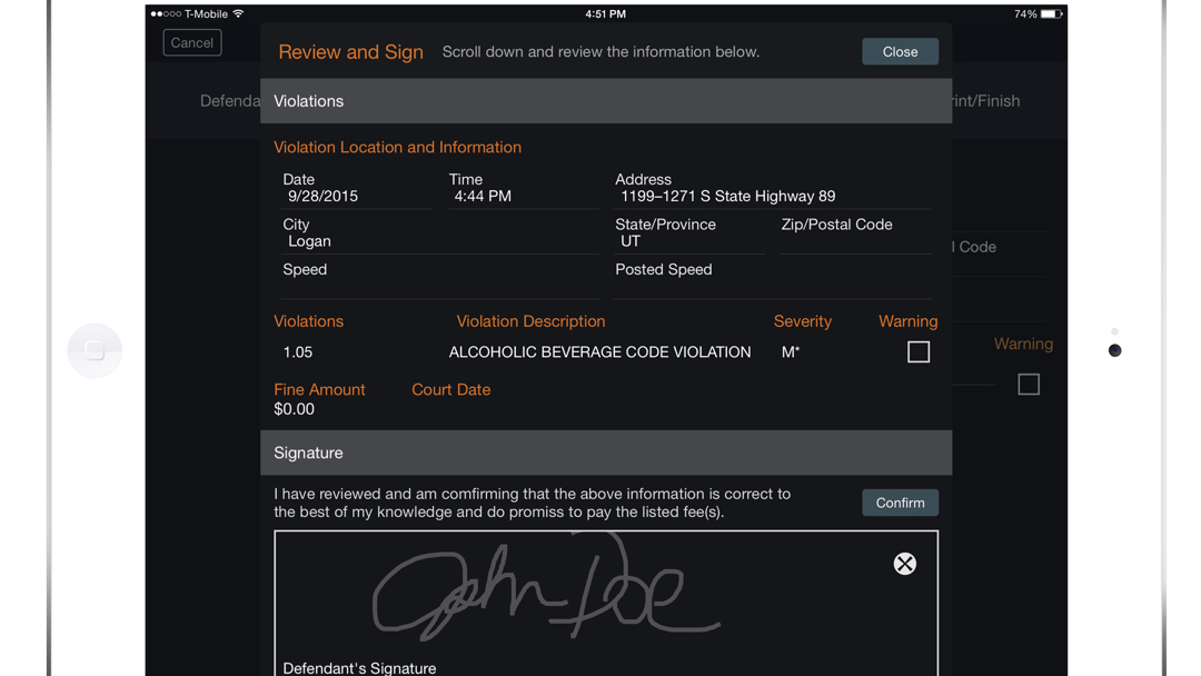 EFORCE's e-citation operates with the hardware and sensors available on cellphones and tablets.