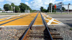 A crossing in Fort Lauderdale with a dynamic envelope with pavement markings installed.
