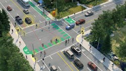 A rendering of a connected intersection. A rendering of a connected intersection.