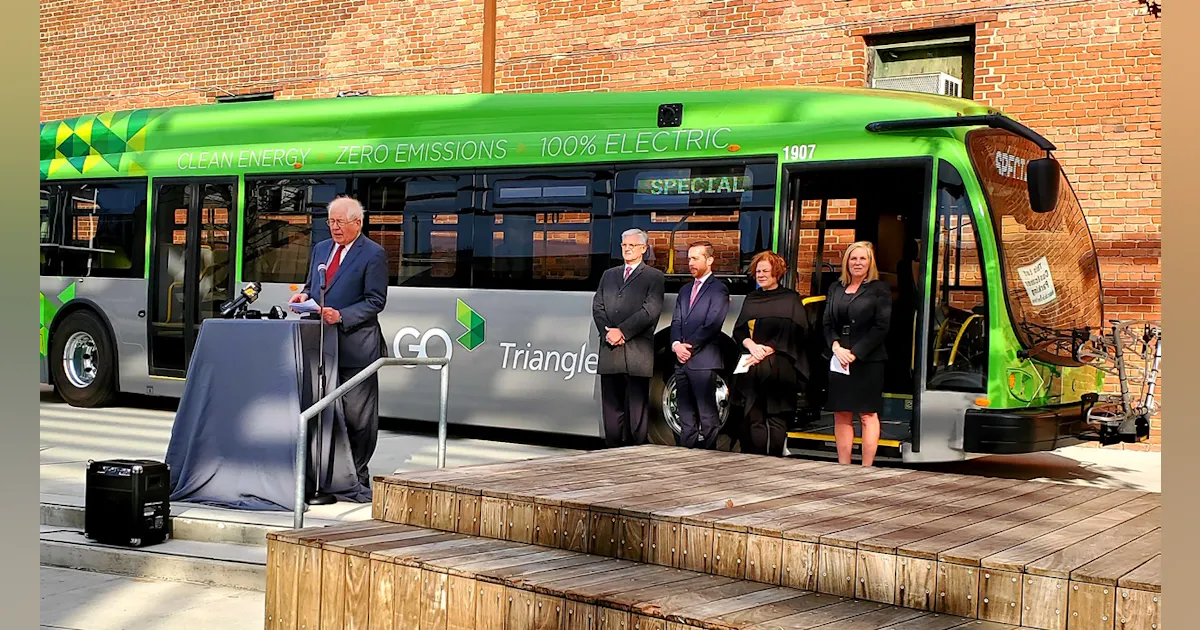 First electric bus makes debut at GoTriangle | Mass Transit