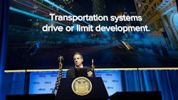 Gov. Andrew Cuomo speaks at Association for a Better New York luncheon where he announced a proposal for the Empire Station Complex. Gov. Andrew Cuomo speaks at Association for a Better New York luncheon where he announced a proposal for the Empire Station Complex.