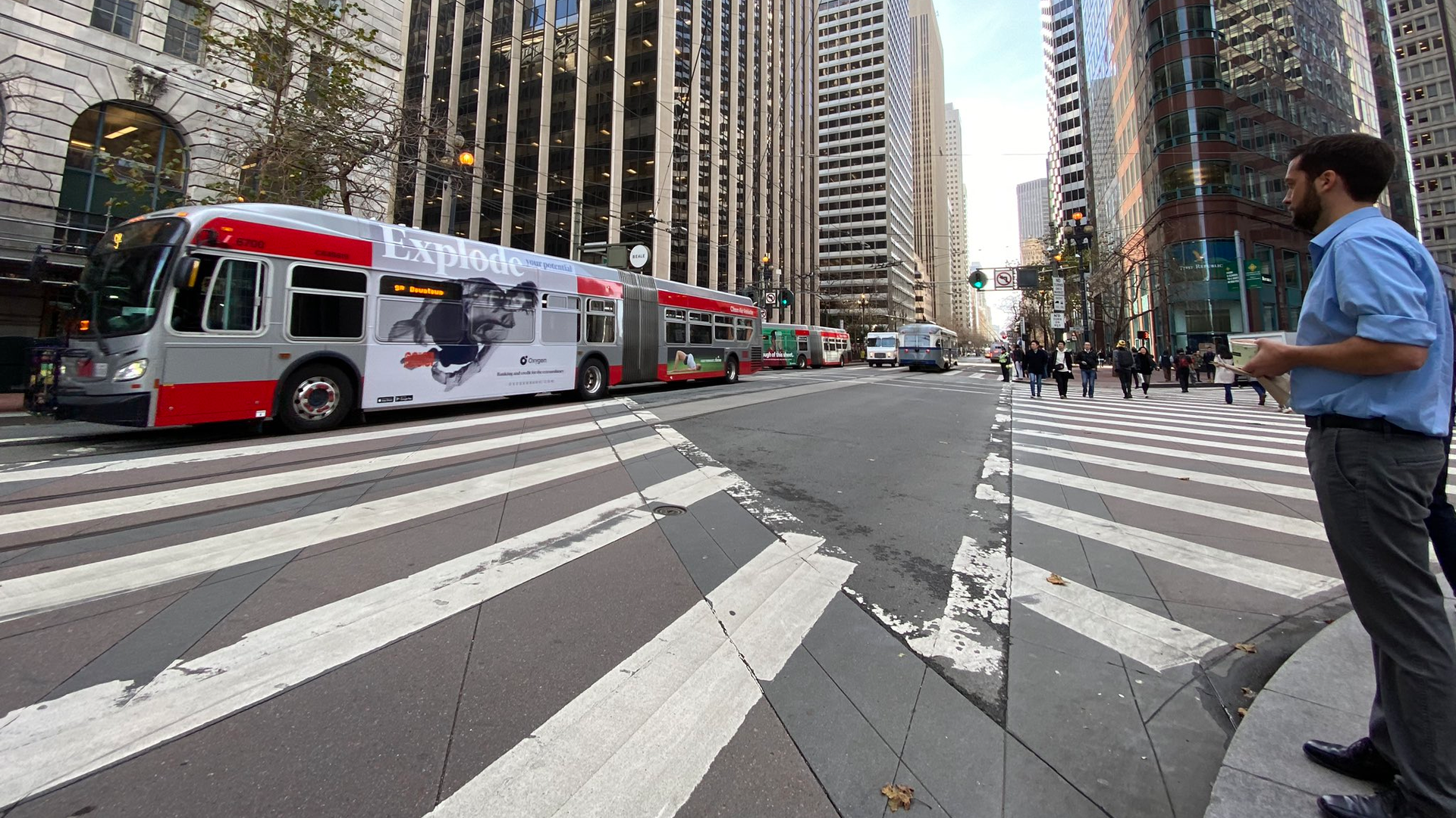 The view of Market Street on Jan. 29.