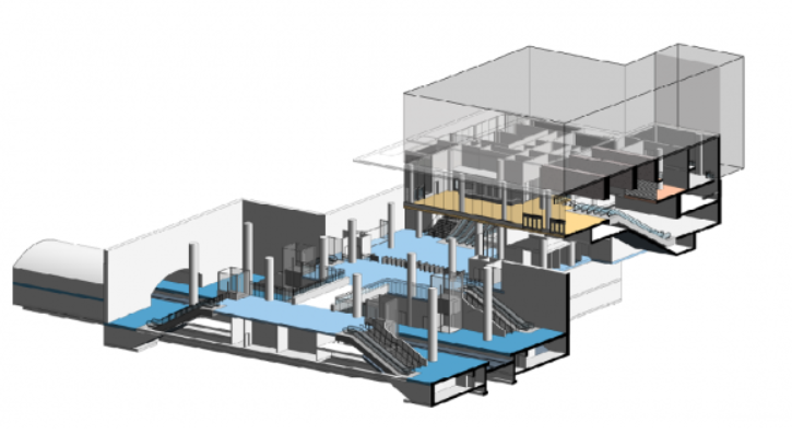 This is a rendering of the first of the three Blue Line extension stations.