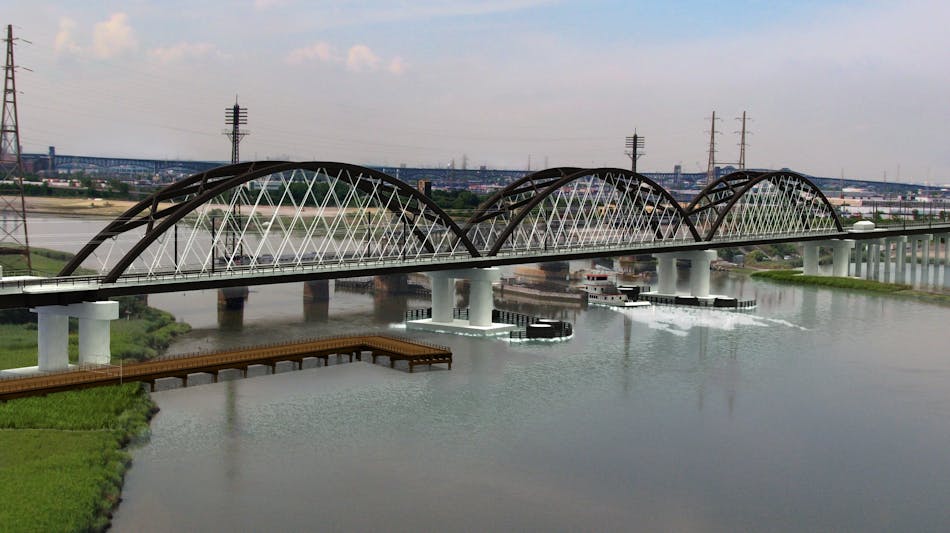 A rendering of the new Portal North Bridge.