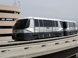 Bombardier&apos;s People Mover will add a selective niche to Alstom&apos;s mobility solutions. Pictured is the INNOVIA Automated People Mover in Phoenix, Ariz.