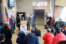 Gov. Lamont announces mobile ticketing is now available on the Hartford Line and the Shore Line East. Gov. Lamont announces mobile ticketing is now available on the Hartford Line and the Shore Line East.