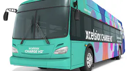 New Flyer's zero-emission, hydrogen fuel cell-electric, 60-foot Xcelsior CHARGE H2™ heavy-duty transit bus.