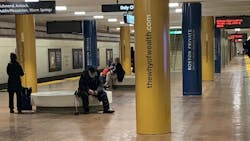 A scene at BART's Montgomery Station on Sunday, March 15. A scene at BART's Montgomery Station on Sunday, March 15.