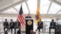 NJ Transit President and CEO Kevin Corbett speaks during an event to kick off early construction work associated with the Hudson-Bergen Light Rail West Side Avenue Branch. NJ Transit President and CEO Kevin Corbett speaks during an event to kick off early construction work associated with the Hudson-Bergen Light Rail West Side Avenue Branch.