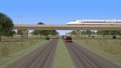A rendering of the Texas Central high-speed rail project. A rendering of the Texas Central high-speed rail project.