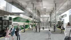 A rendering showing an enhanced Union Station. A rendering showing an enhanced Union Station.
