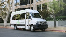A GreenPower Motor EV Star electric bus. A GreenPower Motor EV Star electric bus.