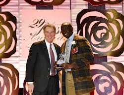 Baba Diop, a coach operator, was a winner of a ROSE Award. Baba Diop, a coach operator, was a winner of a ROSE Award.