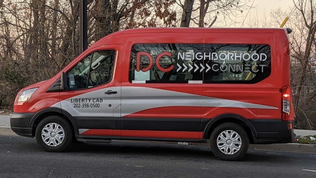 Repurposed DC Neighborhood Connect vehicles will be used for the on-demand service for essential healthcare workers.