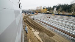 Work on Sound Transit's Link Operations and Maintenance Facility East is one of the limited exceptions to the agency's temporary halting of non-critical construction activities. Work on Sound Transit's Link Operations and Maintenance Facility East is one of the limited exceptions to the agency's temporary halting of non-critical construction activities.