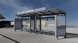 A rendering of a shelter for the RAPID's transit hub at Del Amo Fashion Center. A rendering of a shelter for the RAPID's transit hub at Del Amo Fashion Center.