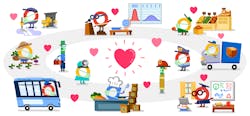 A collection of all the doodle 'characters' Google will use to honor essential professions between April 6 and April 17. A collection of all the doodle 'characters' Google will use to honor essential professions between April 6 and April 17.