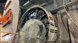 The tunnel boring machine breaks through at Wilshire/Fairfax Station. Photo: LA Metro