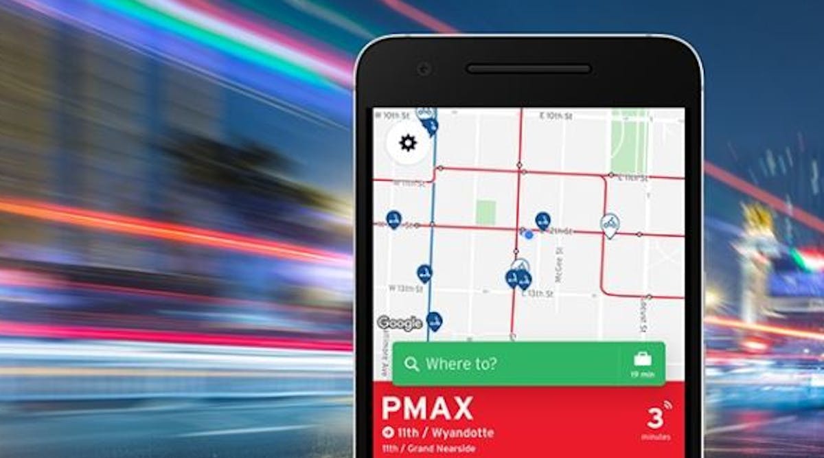 The Transit app allows riders to plan their trips in real time.