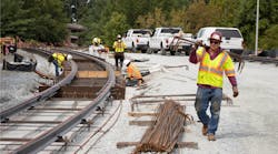 Rebar is laid in September 2019 as support for the Purple Line light-rail project. The team responsible for the project&apos;s construction, Purple Line Transit Constructors has decided to pull out of the project.
