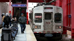 Riders wait to board RTA trains at the W. 25th-Ohio City station, Friday, February 11, 2019. Riders wait to board RTA trains at the W. 25th-Ohio City station, Friday, February 11, 2019.