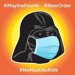 SCVTA had some fun with its mask mandate messaging on May 4.
