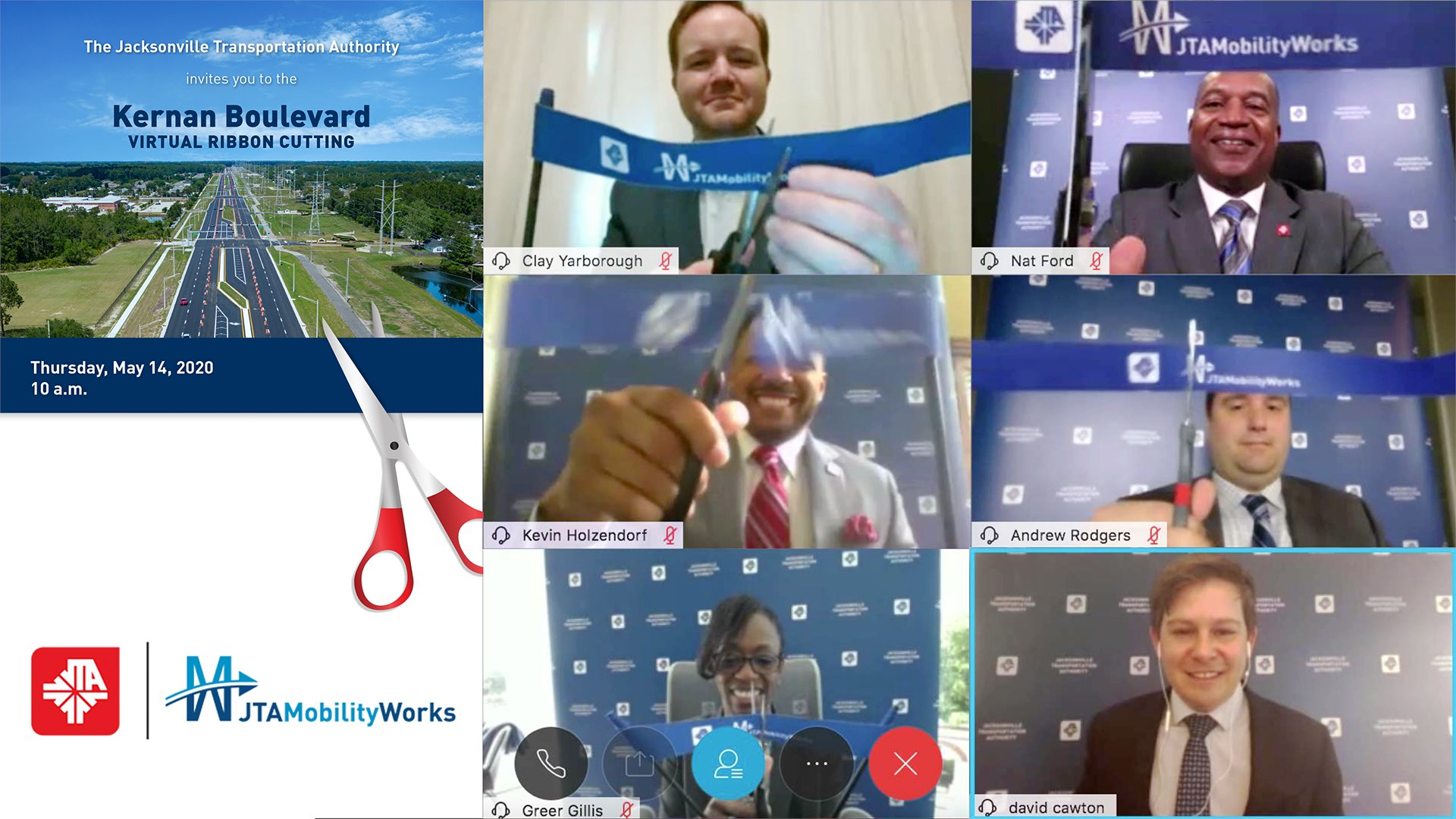 JTA hosted a virtual ceremony with local and state officials along with JTA CEO and members of the board.