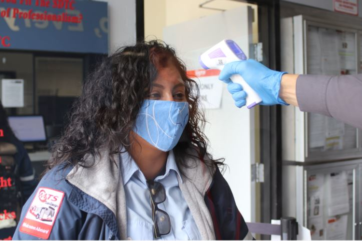 MTS began checking bus and trolley operator temperatures prior to starting a shift.