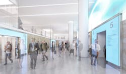 Rendering of the New York Penn Station Central Concourse. Rendering of the New York Penn Station Central Concourse.