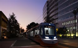Rendering of the OC Streetcar. Rendering of the OC Streetcar.