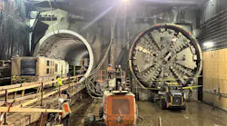 The tunneling machine has reached the portal on the right. The other machine being used on the project reached Wilshire/Fairfax on April 4