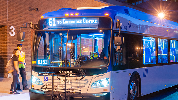 The expansion of the Conestoga College Doon Campus transit station is one of 10 projects to receive funding commitments from federal, provincial and local governments.
