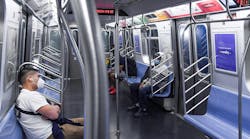 New York City Transit F Train in Manhattan during Phase 1 reopening June 8, 2020.