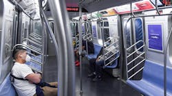 New York City Transit F Train in Manhattan during Phase 1 reopening June 8, 2020. New York City Transit F Train in Manhattan during Phase 1 reopening June 8, 2020.